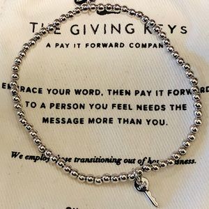 The Giving Keys mini LOVE stretch Bracelet NWT